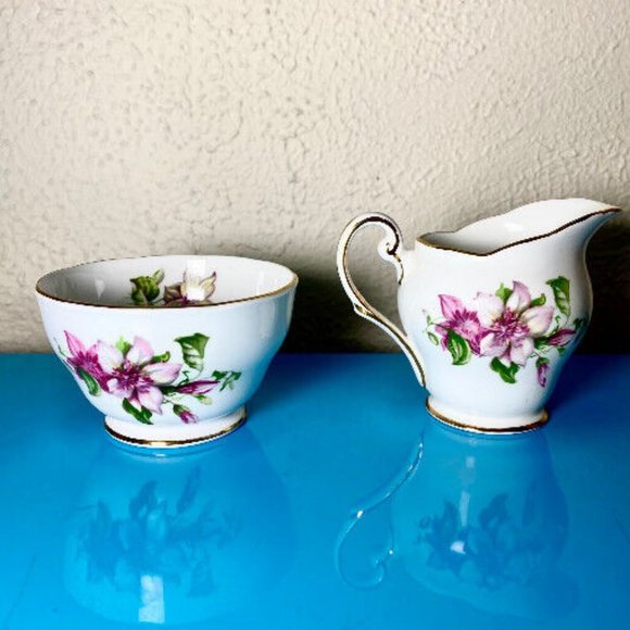 Rare Vintage Royal Standard Bone China Creamer & Sugar Dish Set | Ramona Pattern - Picture 1 of 5